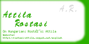 attila rostasi business card